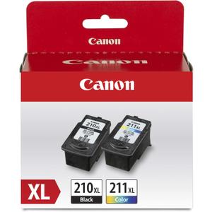 Canon PG-210 XL / CL-211 XL Genuine Ink Value Pack (2 Cartridges), Compatible with MX320/330/340/350/410/420, MP240/250/270/280/480/490/495, iP2702