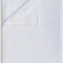 Twin Flat Sheet Only, 1 Pack White Top Bed Sheets, Soft Breathable Brushed Microfiber Color-Coded Hem Threads, 66x96