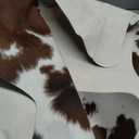 Cow Hide Faux Cowhide Rug: Cow Print Rug for Living Room Bedroom 4.6x5.2 Feet - Animal Print Skin Black and Brown Western