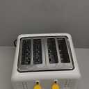 BUYDEEM DT640 4-Slice Toaster, Extra Wide Slots, Stainless Steel with High Lift Lever, Bagel and Muffin Function, Removal Crumb Tray, 7-Shade Settings, Arctic White