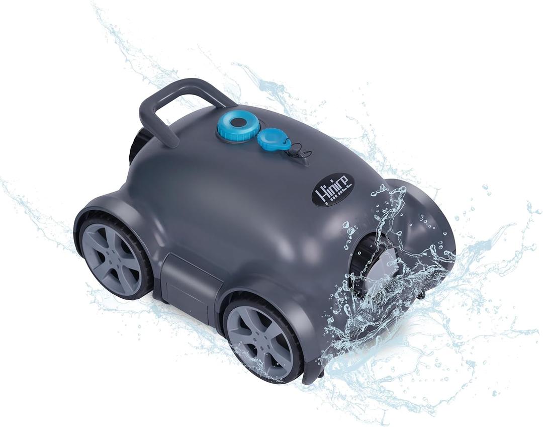 Hinice Cordless Robotic Pool Cleaner,Automatic Pool Vacuum Robot for In-Ground/Above Ground Pools,150 Min Runtime, IPX8 Waterproof, 2200 Sq Ft Coverage (Dark Grey)