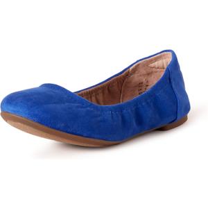 Amazon Essentials Women's Belice Comfortable Slip-On Ballet Flats Shoes (8 Wide, Dark Blue)