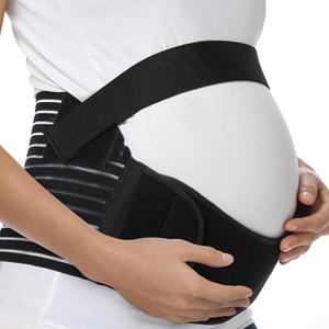Maternity Belt Back Support Belly Band Pregnancy Belt Support Brace Abdominal Binder Waist Support Black M
