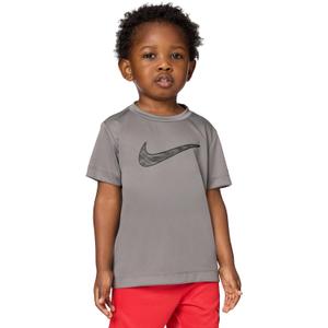 Nike Kids' Trophy23 Dri-Fit Short-Sleeve Top (2T, Smoke Grey/Smoke Grey/Black)