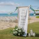 Luuuuucky Sign holder, Adjustable Wedding Sign Holder, Welcome Sign Stand With Leather Sign Hanging Straps, 71”x31”x 20” Heavy Duty Ease Sign Stand for Wedding, Bridal Shower, Birthday Party, Baby Shower or Any Event (Gold, M)