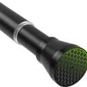 Tension Curtain Rod 30 to 64 inch Adjustable Curtain Rod No Drilling Black Shower Expandable Spring Tension Rod Pressure Spring Curtain Rods for Windows