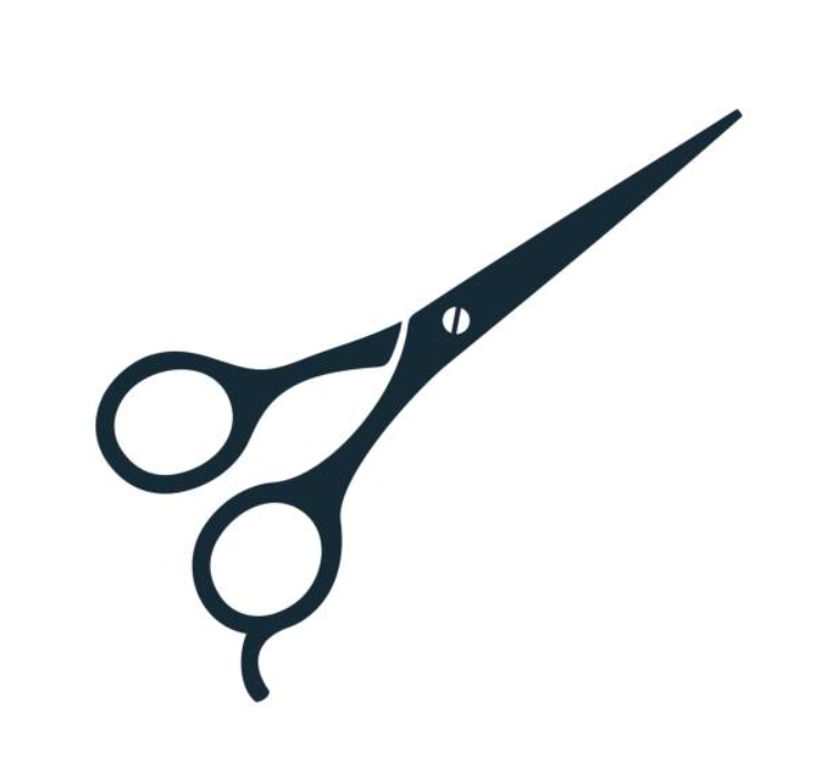 Barber Scissors Kit5.5In Black and Silver Barber Scissors 6CR Flat Scissors