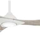 Minka Aire F868L-WHF Sleek 60" Ceiling Fan with LED Light and Remote Control, Flat White