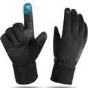 ATERCEL Winter Gloves Men and Women Cold Weather Glove Touchscreen Warm Waterproof Bicycle Gloves Sports Ski Glove (Small)