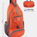 WATERFLY Packable Small Crossbody Sling Backpack Shoulder Chest Bag Daypack for Hiking Traveling