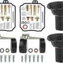 MOTOALL 2 Pack Carb Carburetor Repair Gaskets Jets Rebuild Kit for Yamaha XVS650 V Star 650 1998-2016 Motorcycle