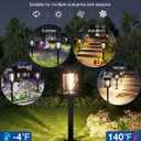 XMCOSY+ Solar Pathway Lights Outdoor, Adjustable Warm & Cool White, 50 Lumens Bright Garden Lights, 6 Pack IP65 Waterproof Landscape Lighting, Outside Lights for Front Yard Lawn Walkway Driveway Patio