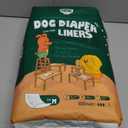 PAWPANG Disposable Dog Diaper Liners Booster Pads for Male & Female Dogs, 100ct, 5 Sizes Options, Doggie Diaper Inserts fit Most Types of Dog Diapers - Pet Belly Bands & Male Wraps (Medium(100ct)) (Standard Pack)