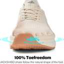 JACKSHIBO Women's Slip in Hands up Free Wide Toe Box Running Shoes Arch Support Cushion Walking Tennis Sneakers with Memory Foam Zero Drop Sole Size 7
