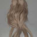 Elailite Hair Toppers for Women Real Human Hair Topper Thinning Thin 5.1"x2.8" Silk Base Clip in Remy Hairpieces 18 Inch Sandy Blonde mix Bleach Blonde