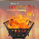 22.5 Inch Portable Hexagon Fire Pit with Travel Bag Smokeless Patented Design Outdoor Wood Burning Fire Pit for Camping, Backyard, Patio, Bonfire, Picnic and BBQ, Vertical Hollow Style