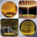 21ft x 5ft Solar Net Lights Outdoor, Solar & USB 2 Power Way 360 LED Waterproof Mesh Lights for Bushes, Remote Control 8 Modes String Light Trees Patio Garden Christmas Indoor Decor (Warm White)
