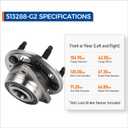 PAROD Pair 513288 Front/Rear Wheel Hub Bearing Assembly Compatible with Chevy Malibu, Impala, Equinox, GMC Terrain, Buick Lacrosse, Cadillac XTS, CTS, Regal, 5 Lugs w/ABS