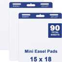 Comix Mini Size Sticky Easel Pad, 15 x 18 Inches Flip Chart Paper for Teachers, Anchor Chart Paper for Office, 30 Sheets/Pad, 3 Pads/Pack