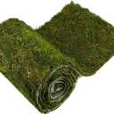 108'' x 16'' Dried Moss Table Runner - Green Moss Sheet Roll for Crafts, Preserved Mat for Table Decoration, Fairy Wedding Party, Woodland Garden Decor