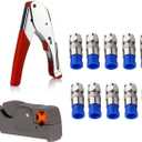 Coax Cable Crimper Tool Kit, rg6 rg59 Coaxial Compression Tool, Wire Stripper, 10pcs RG6 F Connectors