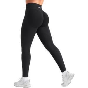 YEOREO Butt Lifting Leggings for Women Seamless Hidden Scrunch Workout Leggings 24" Baderiy Gym Yoga Booty Pants (Small, Black)
