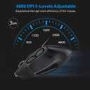 E-YOOSO Large Wireless Mouse for Big Hands, X-31 Cordless Ergo Computer Mouse, 6 Buttons, 5-Level 4800 DPI, 18 Months Battery Life, for Laptop, PC, Chromebook (Black)