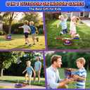 Spider 3-in-1 Rocket Launcher for Kids: 4 Cool Spider Rockets, Ring Toss Game, Musical Jump Toys with Remote Control, Outside Yard Indoor Outdoor Sports Toys for Boys Girls 3 4 5 6 7 8 9 10 Year Old