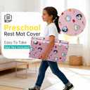 2PCS Cover Replacement Compatible with Kindermat 4 Section Rest Mat,Pink,Soft Breathable and Washable Sheet for Preschool Kindergarten Toddler Daycare(Mat Not Included)