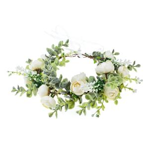 Vividsun Wedding Bridal Green Leaf Flower Crown Eucalyptus Floral Crown Maternity Photo Props (White)