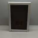 Lockable Dog Door, Flexible Pet Flap Door with Baffle, Aluminum Dog Door for Interior Exterior Doors, Pet Door with Slide in Panel for Control (516x363.5x65mm)