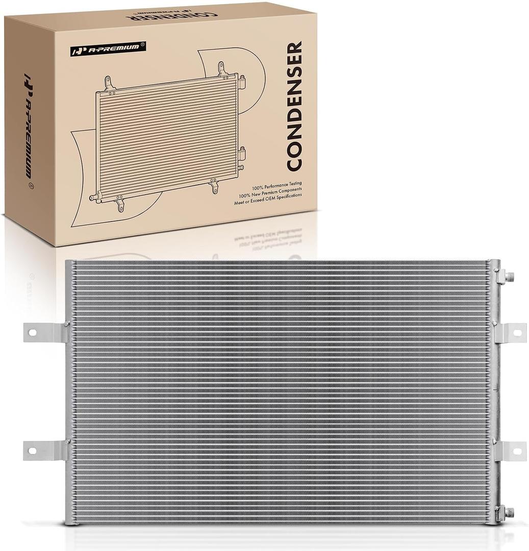 A-Premium A/C Condenser Replace# F6HZ19712A - Compatible with 2003-2006 Sterling Truck LT9500, AT9500, LT7500, LT8500