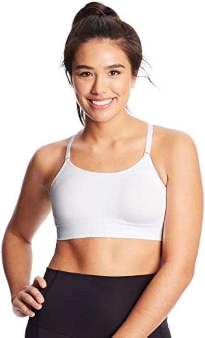 C9 Champion Women's Medium Support Seamless Cami Bra (X-Large, True White)