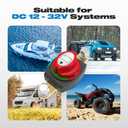 Battery Disconnect Switch, Malictele On/Off Side Post Battery Switch 275A 12-48V Power Cut Master Disconnect Isolator for Car Vehicle RV and Boat