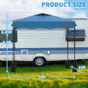 10x10 Pop Up Canopy with Sidewalls, Easy Up Canopy Tent, Heavy Duty Tents for Parties, One Person Set Up Event Tent, Light Blue
