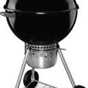 Weber Original Kettle Premium Charcoal Grill, 22-Inch, Black Outdoor BBQ Grill with BuiltIn Thermometer, Heat Control Dampers & OneTouch Cleaning System