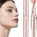 2 -in-1 Heated Eyelash Curler and Eyebrow Trimmer for Women, 10S Fast Heating, Electric Eyelash Curler with 2 Temp Settings Suit for All Lashes, 24H Long Lasting Curls, Christmas Gift for Women Girls