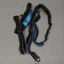 VavoPaw Hands Free Dog Leash for 2 Dogs with Pouch, Waist Leash for Dog Walking, Jogging, Hiking, Retractable Leashes with Dual Padded Handles, Adjustable Reflective Belt for Small, Medium, Large Dogs (Black/Blue)