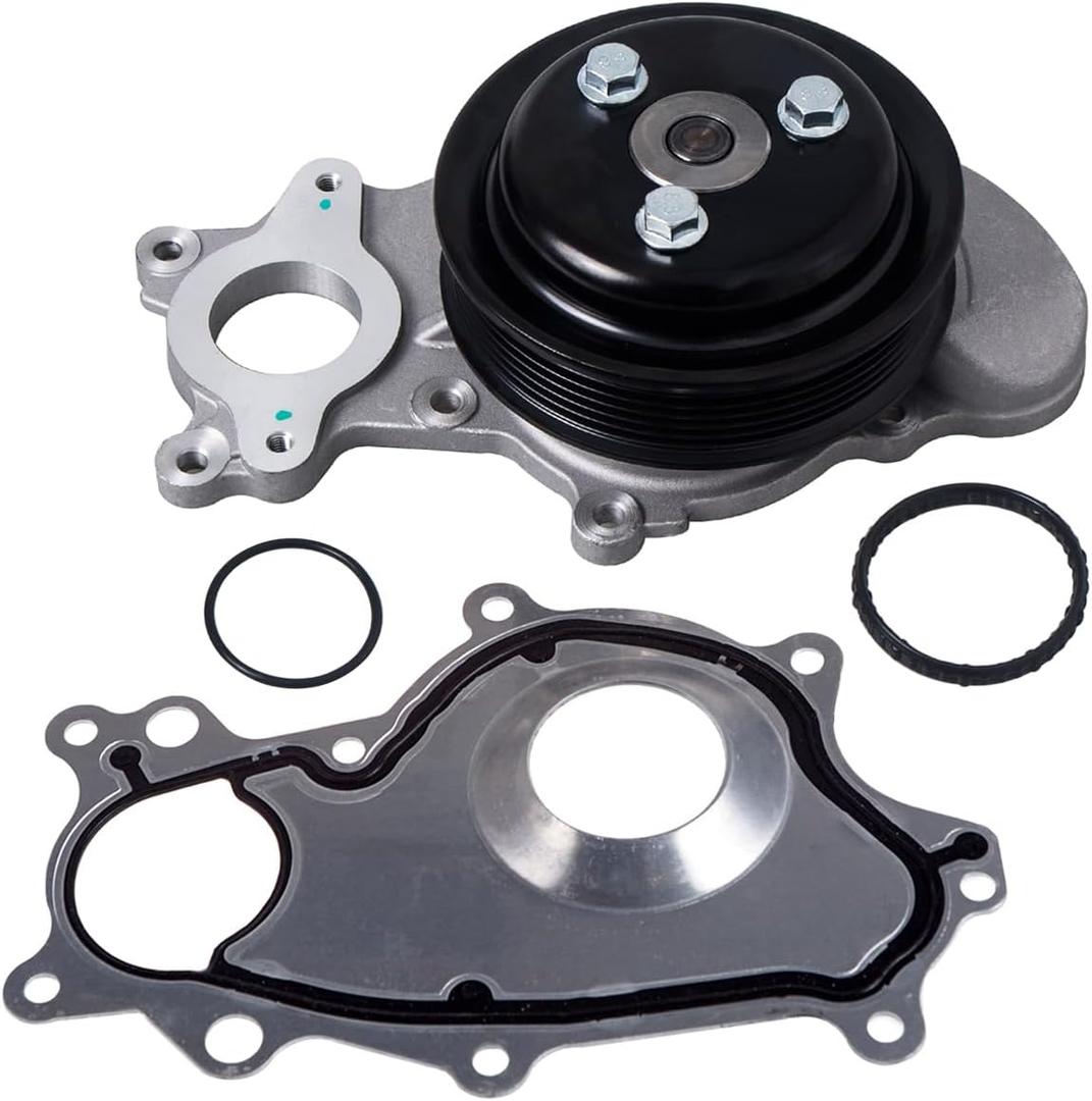 AW6654 Water Pump Kit w/Gasket (4 Bolt Flange,For 3.7L Naturally Aspirated) Fit For Fo-rd 11-14 F-150,11-17 Mustang,15-19 Transit-150 Transit-250 Transit-350 (Replace # BR3Z8501G BR3Z8501N)