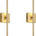 24.4 Inch Hardwired Wall Sconces Set of Two, 3000K Warm White Dimmable Modern Wall Sconces, 350 Rotate LED Light Fixtures Wall Lamp for Bathroom Living Room Bedroom Bedside, Gold
