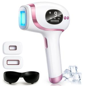 Laser Hair Removal for Women & Men, IPL Hair Removal Device, 3-in-1 Multi-function Skincare, Sapphire Ice Cooling Contact, 9 Strengths, Safe & Painless Hair Remover for Whole Body Use at Home