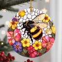 2 x Christmas Ornaments, Bee Ornament, Christmas Tree Ornaments, Xmas Decorations, Holiday Decorations, Gifts for Bee Lovers, Holiday Party Gifts, and Xmas Gift Ideas