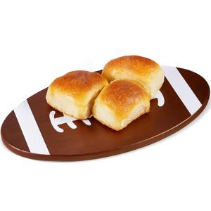 Patelai Football Cutting Charcuterie Board Football Shaped Platters and Serving Trays Delicatessen Wooden Board Food Trays for Sports Lovers Coach Gift Game Tailgate Party Decoration Supplies, 14.5''