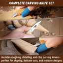 BeaverCraft Wood Carving Knife Kit S15 Whittling Kit for Beginners, Kids - Wood Carving Tools Set with Detail Chip Knife Sloyd Whittling Knives & Leather Strop, Polishing Compound and Tutorials