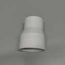 Pushglossy 2 Pcs 2" X 1-1/2" PVC Pipe Fitting Schedule 40 Compatible with 429-E Series Eccentric Reducer Coupling Suitable for High-flow Capacity, Plumbing, Irrigation, Pool, Spa, White