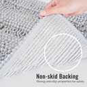 Genovega Bathroom Rug,Non-Slip Bath Mat,Soft Cozy Shaggy Thick Bath Rugs for Bathroom (Dark Grey)