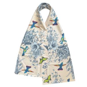 Adult Bibs Scarf for Women Eating - Dignified Alternative to Bib for Reusable Elderly Adults Senior Citizens Washable Dining Adjustable Snap Closure Baberos Para Adultos (1 psc, Vintage White Bird)