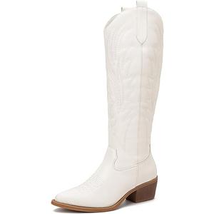 GLOBALWIN Women's The Western Cowboy Cowgirl Embroidered Knee High Boots 8.5