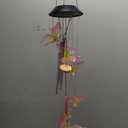 Mom Grandma Nana Gifts for Mothers Day, Birthday Gardening Gifts for Women Wife Sister, Winzwon Solar Lights Outdoor Wind Chimes for Outside Garden Yard Patio Porch Decor Butterfly Decorations