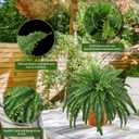 FOREST PRINCE 45" Fake Ferns, Realistic Large Artificial Bush Plants, 2 Artificial Boston Ferns with 59 Fronds for Outdoors Planter Indoor Home Garden Porch Decor